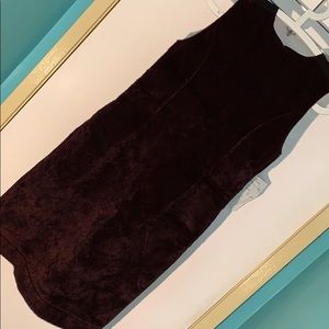 KERSH Faux Fur Dress - Gorgeous Bordeaux & Black